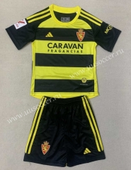 2023-2024 Real Zaragoza Away Black Soccer Uniform-AY