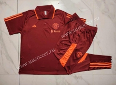 2023-2024 Manchester United Date Red Thailand Polo Uniform-815