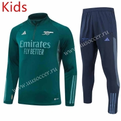 2023-2024 Arsenal Green Kids/Youth Soccer Tracksuit -GDP