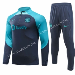 (S-3XL) 2023-2024 Barcelona Special Version Green Sleeve Thailand Soccer Tracksuit -GDP