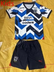 2023-2024 Monterrey 2nd Away Blue&White Kids/Youth Soccer Uniform-2386
