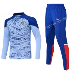 2023-2024 Guadalajara Light Blue Thailand Soccer Tracksuit Uniform-HR