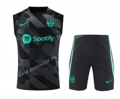 2023-2024 Barcelona Black&Grey Thailand Training Soccer Vest Uniform-418