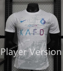 Player Version 2023-2024 Al-Nassr FC White Thailand Soccer Jersey AAA-888