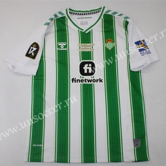 With name version 23-24 Real Betis Home White&Green Thailand Soccer Jersey
