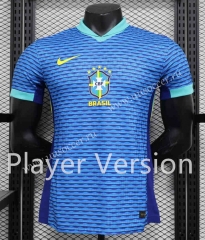 Player Version 23-24 Brazil Blue Thailand Soccer Jersey AAA-888