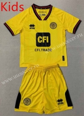 2023-2024 Sheffield United Away Yellow Kid/Youth Soccer Uniform-AY
