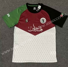 (S-4XL) 2023-2024 Palestino Red&White Thailand Soccer Training Jersey -2483