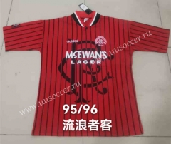 Retro Version 95-96 Rangers Away Red Thailand Soccer Jersey AAA-9755