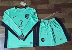 2023-2024 Atletico Madrid 2nd Away Green LS Soccer Uniform-709