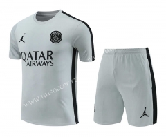 2023-2024 Paris SG Grey Thailand Training Soccer Uniform-418
