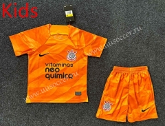 2023-2024 Corinthians Goalkeeper Orange Kids/Youth Soccer Unifrom-GB