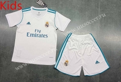 2017-18 Real Madrid Home White Thailand Kids/Youth Soccer jersey-SJ