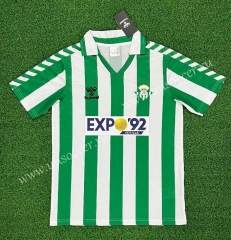 (S-4XL) Retro Version Real Betis White&Green Thailand Soccer Jersey-403