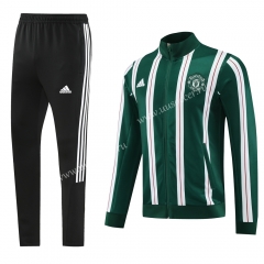 2023-24 Manchester United Green Thailand Soccer Jacket Uniform-LH