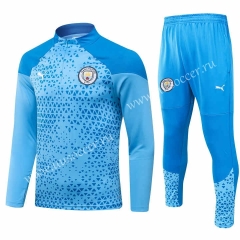（s-3xl）2023-2024 Manchester City Sky Blue Thailand Soccer Tracksuit Uniform-GDP