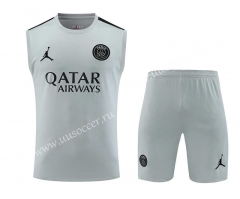 2023-2024 Paris SG Grey Thailand Training Soccer Vest Uniform-418