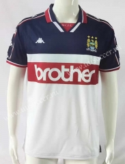 Retro Version 1997-1999 Manchester City Away White Thailand Soccer Jersey AAA-503