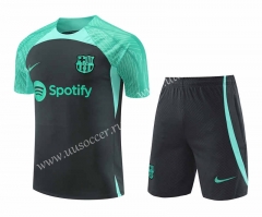 2023-2024 Barcelona Black&Green Thailand Training Soccer Jersey Uniform-418