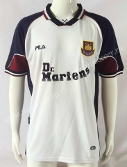 Retro Version 1999-2001 West Ham United Away White Thailand Soccer Jersey AAA-503