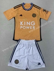 2023-24 Leicester City 2nd AwayYellow  Soccer Uniform-AY