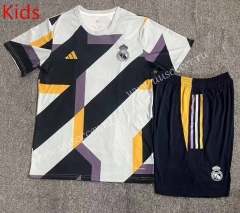 2023-24 Real Madrid White&Black Soccer Uniform-709