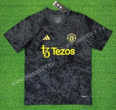 (S-4XL) 2023-2024 Manchester United Black Soccer Jersey AAA-403