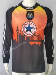 Retro Version 96-97 Newcastle United Goalkeeper Orange&Black LS Thailand Soccer Jersey AAA-503