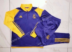 2023-24 Real Madrid Purple  Kids/Youth Soccer Tracksuit-815