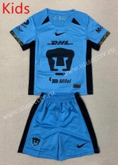 2023-2024 Pumas UNAM 2nd Away Blue Kids/Youth Soccer Uniform-AY