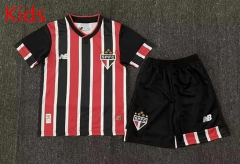 2024-25 Sao Paulo  Away Black&Red Kids/Youth Soccer Unifrom-7209