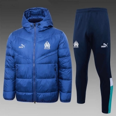 2023-2024 Olympique Marseille Bright Blue Cotton Suit With Hat-815