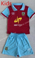 2023-2024 Burnley Home Red&Blue Kids/Youth Soccer Uniform-AY