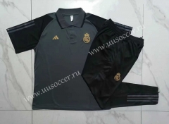 2023-24 Real Madrid Gray Thailand Polo Uniform-815