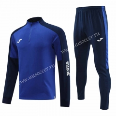 Bright Blue Thailand Soccer Tracksuit Uniform-4627