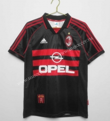 Retro Version 98-99 AC Milan 2nd Away Red&Black Thailand Soccer Jersey AAA-C1046