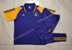 2023-24 Real Madrid Puprle Thailand Polo Uniform-815