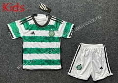 2023-24  Celtic Home White&Green kids Soccer Uniform-GB