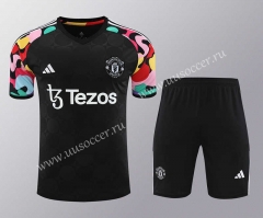 2024-25 Manchester United Black Soccer uniform-418