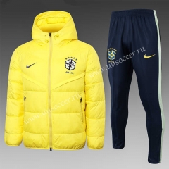 2023-2024 Brazil Yellow Cotton Suit With Hat-815