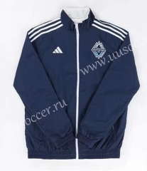 (S-3XL) 2024-2025 Vancouver Whitecaps White&Blue Embroidery Trench Coat -0255