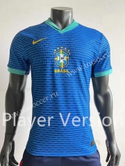 (S-3XL) Player Version 2024-2025 Brazil Away Blue Thailand Soccer Jersey AAA-518