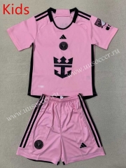 2024-2025 Inter Miami CF Pink Kids/Youth Soccer Uniform-1506