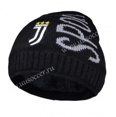 Juventus Black Hat Soccer Fleece Cap