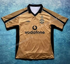 Retro Version 01-02  Manchester United Yellow Soccer Jersey AAA-6590