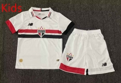 2024-25 Sao Paulo Home White Kids/Youth Soccer Unifrom-7209