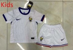 2024-25 France Away White Kid/Youth Soccer Uniform-7209