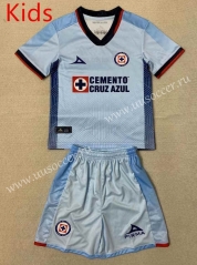 2023-24 Cruz Azul  Home  Blue Kids/Youth Soccer Uniform-AY