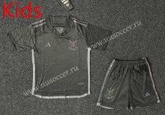 2023-24 Flamengo 2nd Away Black Kid/Youth  Soccer Uniform-GB