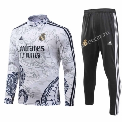 (S-3XL) 2023-2024 Real Madrid Special Version Gray Thailand Soccer Tracksuit-GDP